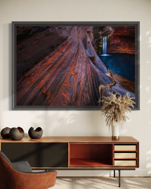 Fine art photo of Hamersley Gorge in Karijini National Park, taken from Spa Pool at ground level, by Scott Jon